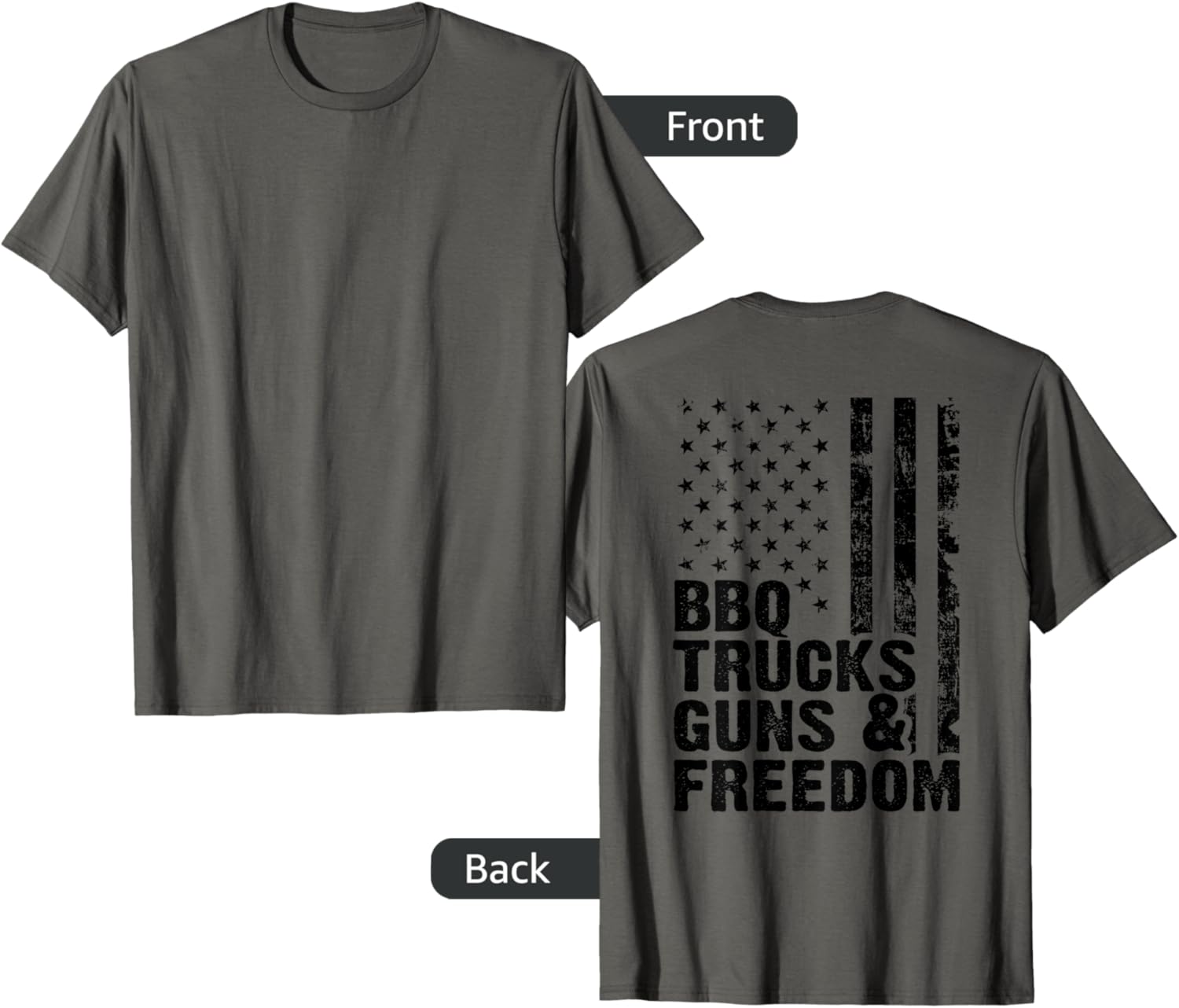 Bbq Trucks Guns Freedom Funny Pro Gun Truck Driver Back