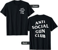 Anti Social Gun Club White Logo Front Back Printed