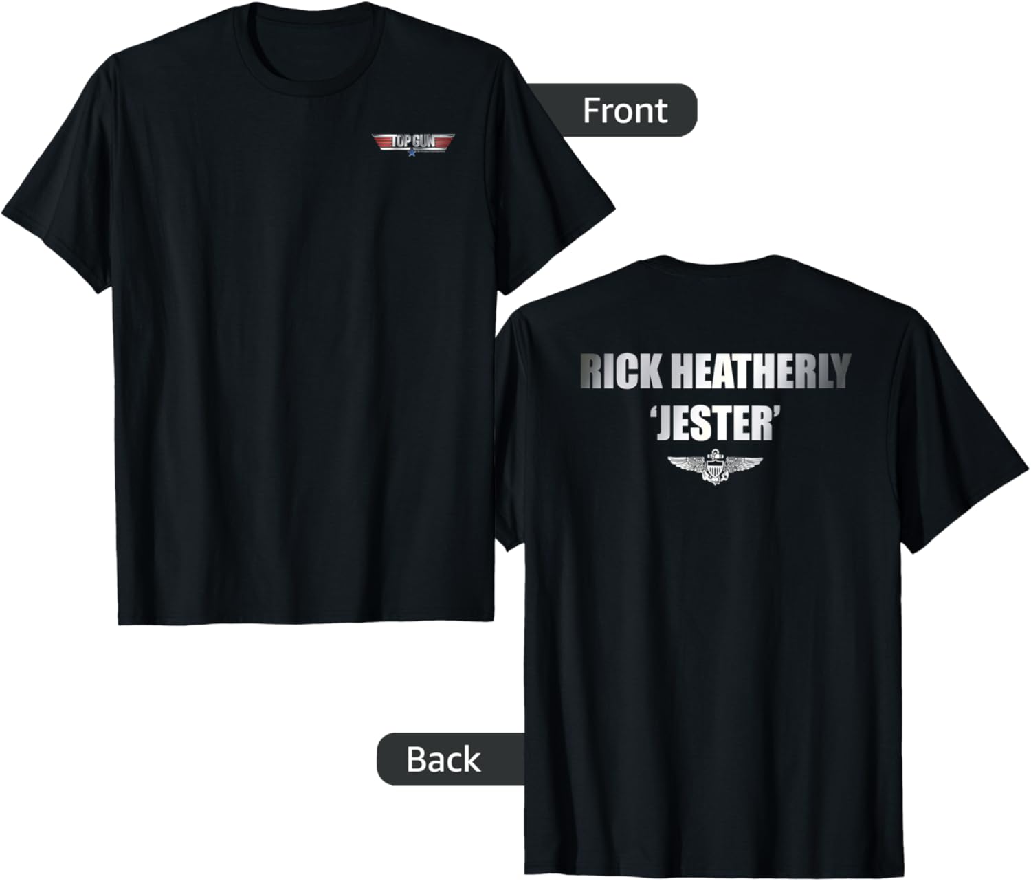 Top Gun Rick Heatherly Jester Front Back