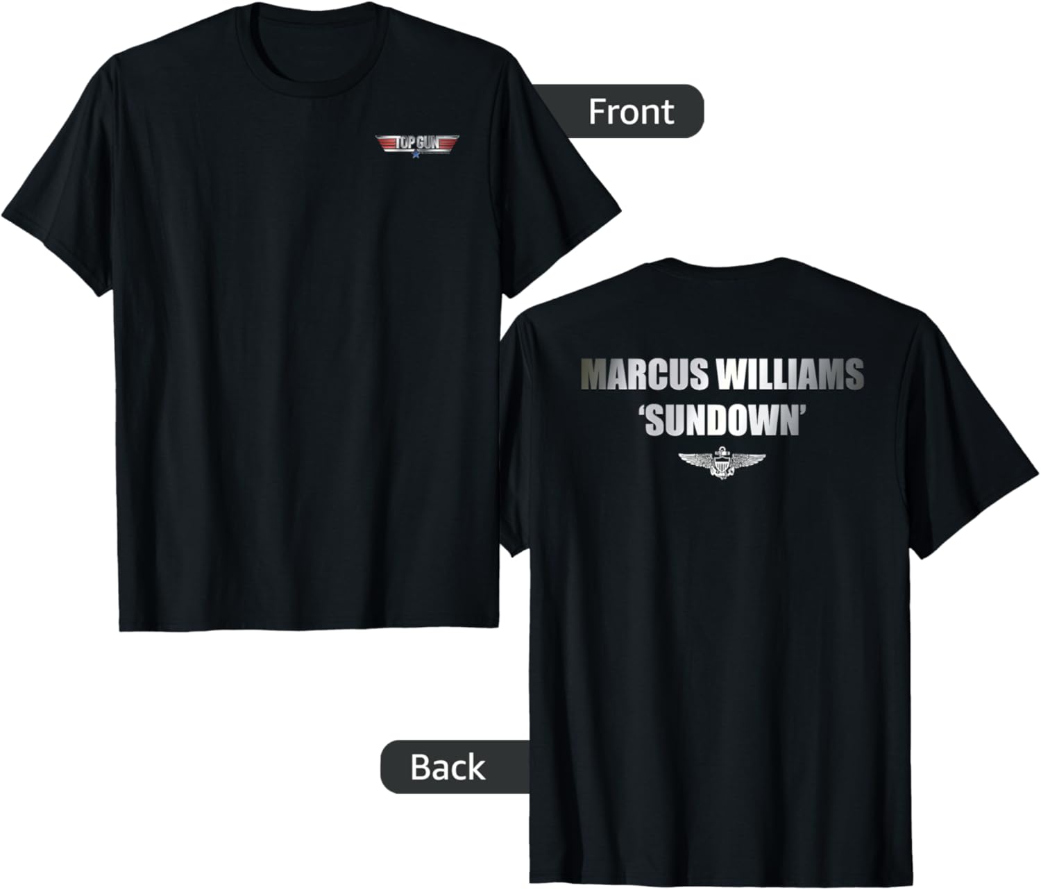 Top Gun Marcus Williams Sundown Front Back
