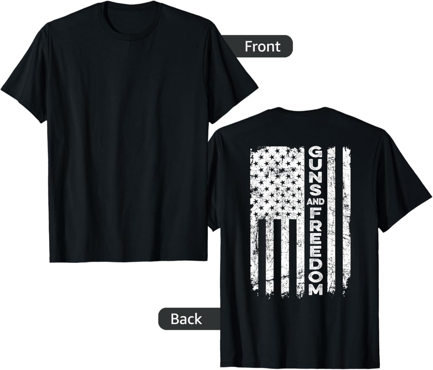 Guns Freedom American Flag Pro God Usa Guns On Back