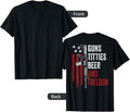 Guns Titties Beer Freedom Funny Guns Drinking On Back