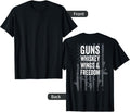 Guns Whiskey Wings Freedom Bbq Chicken Gun Flag Back