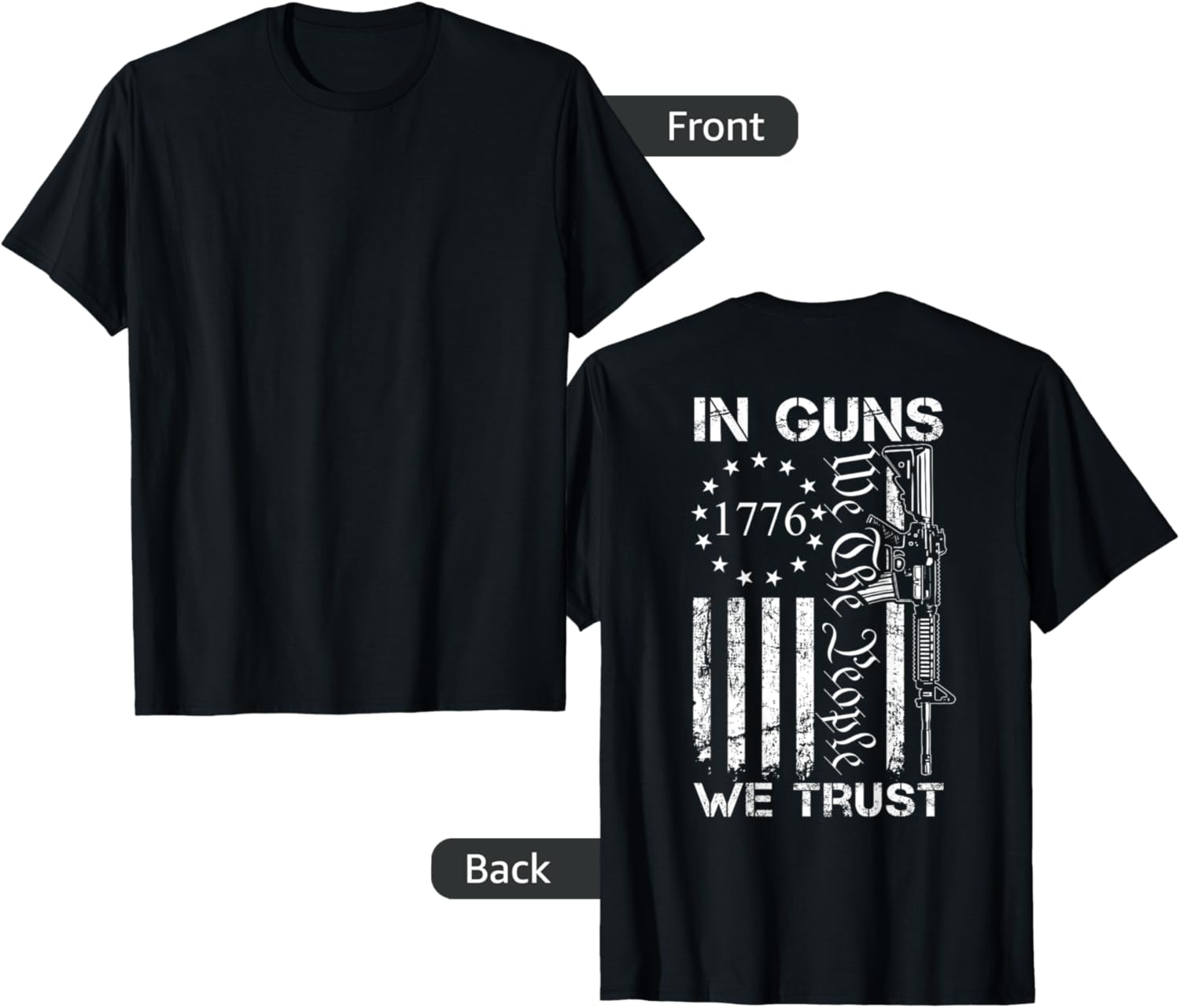 In Guns We Trust We People Ar15 Usa Pro Guns Back