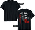 God Family Country Freedom Pro Gun 2Nd Amendment On Back