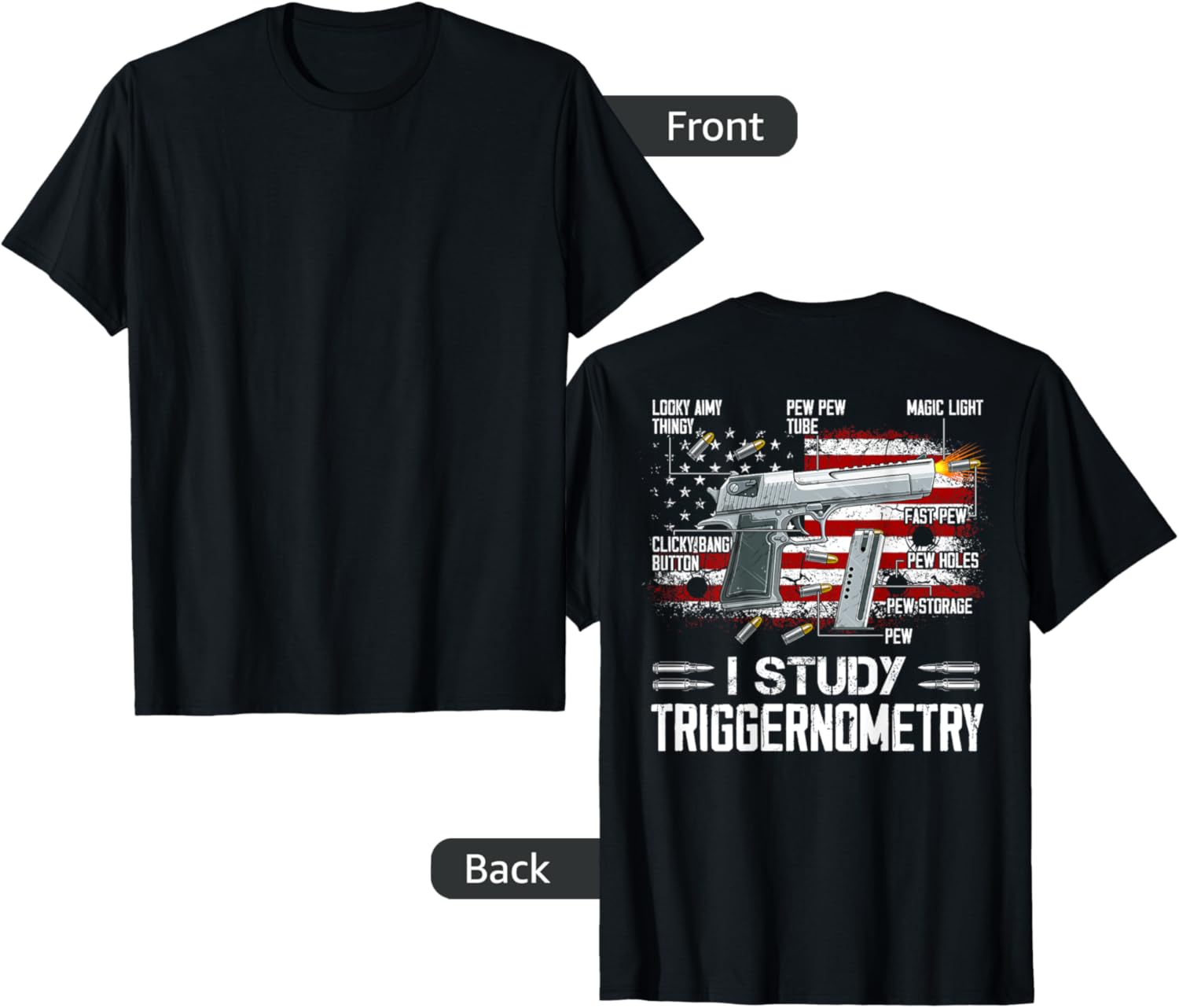 I Study Triggernometry Pro Guns Trigonometry Math On Back