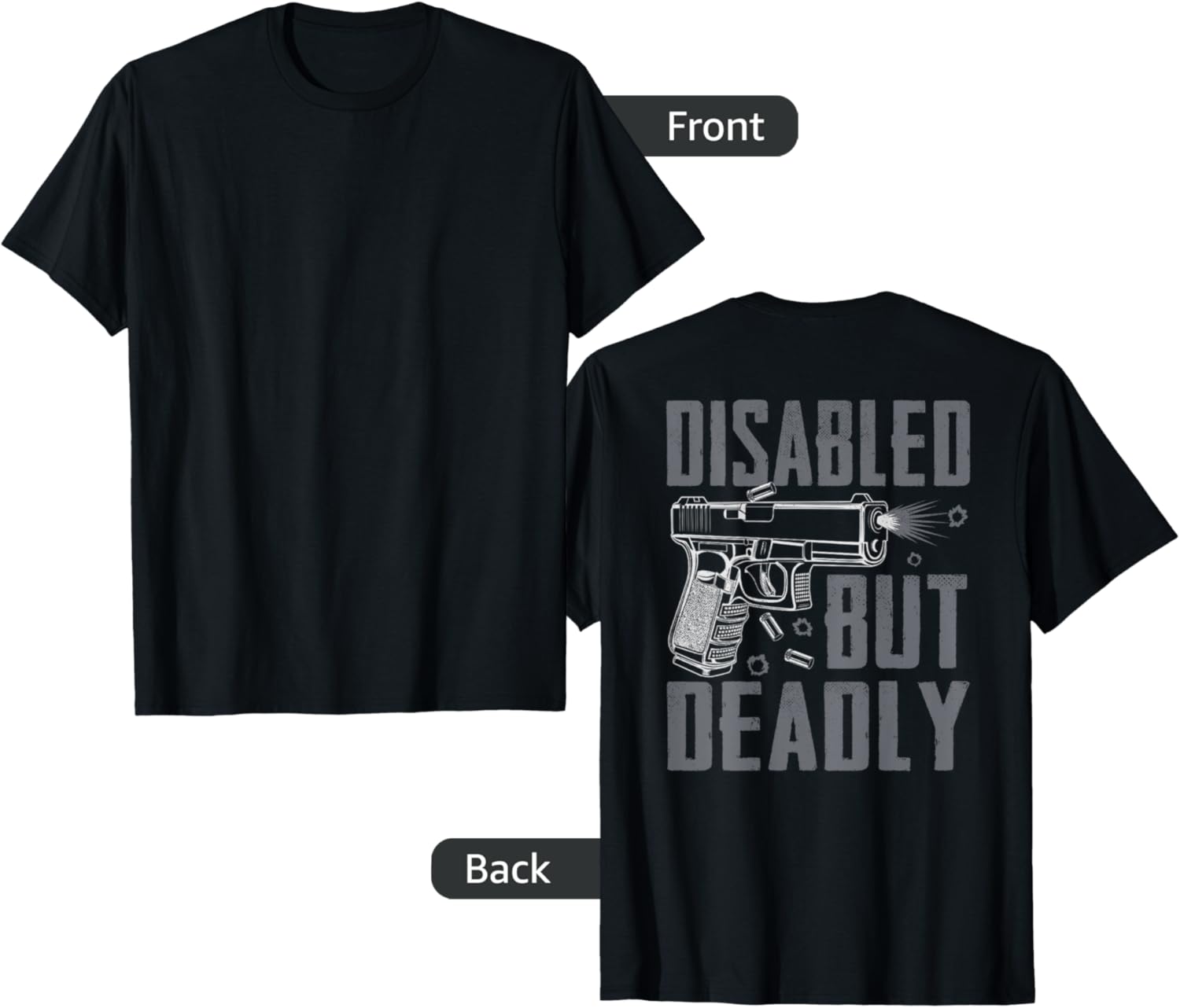 Disabled But Deadly Pro Gun 2A Pistol 9Mm 45 On Back