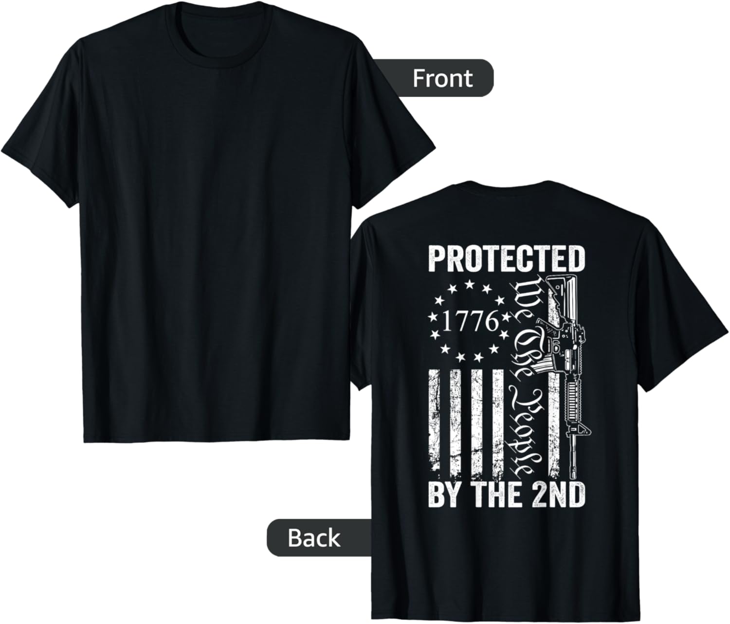 Protected By 2Nd Amendment We People Pro Gun Back