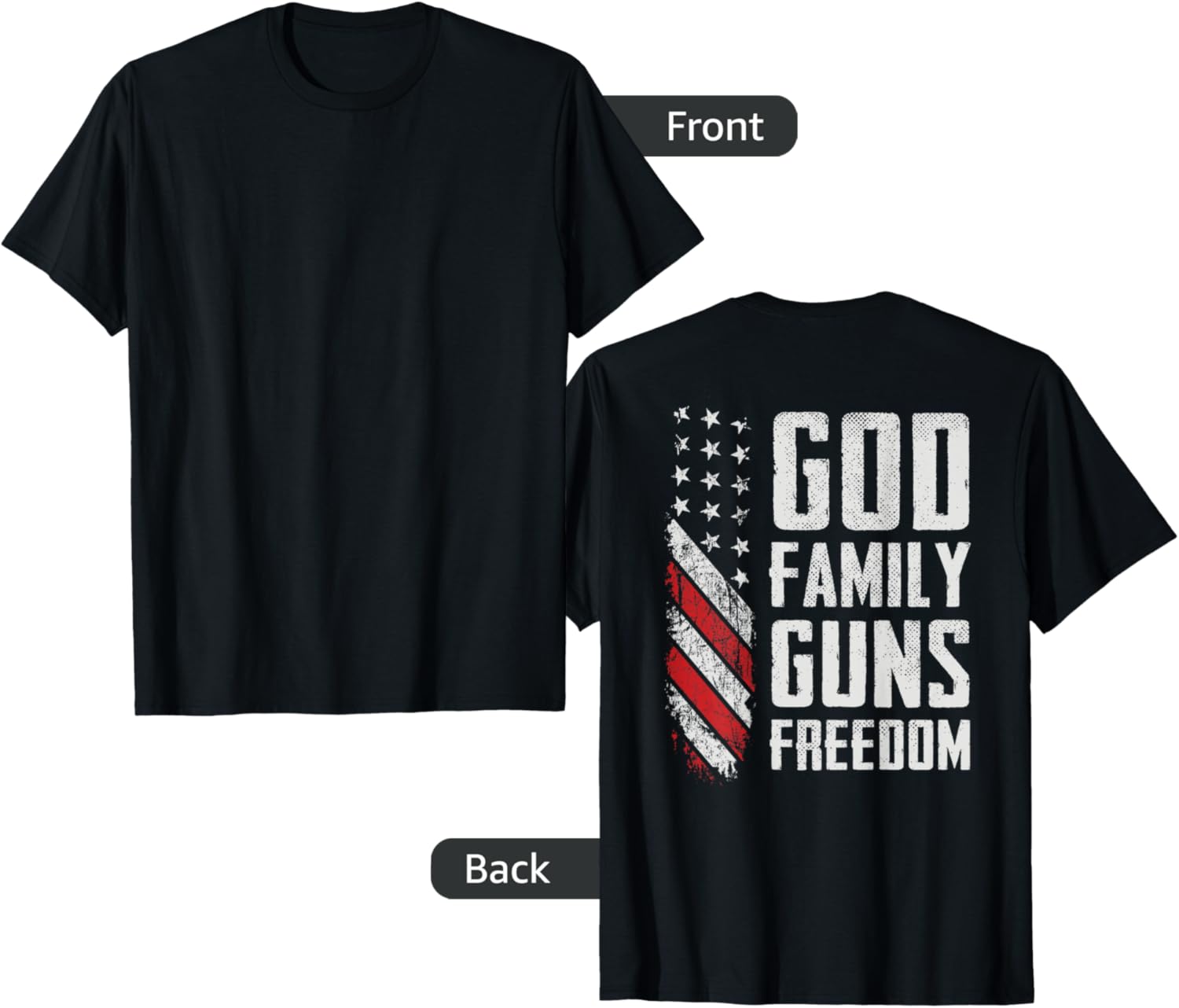 God Family Guns Freedom Usa Pro Gun Christian On Back