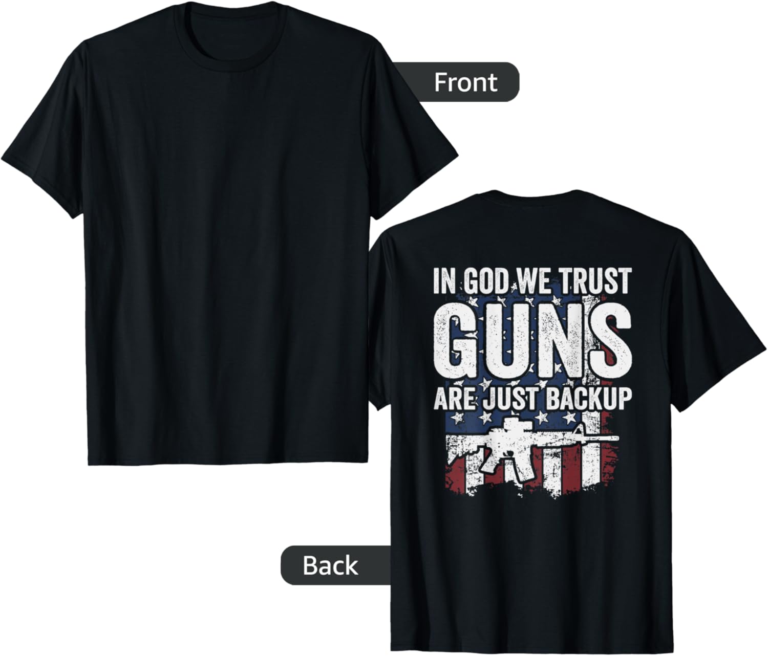 In God We Trust Guns Are Just A Backup Funny Gun On
