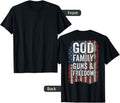 God Family Guns Freedom Vintage Pro Gun Flag On Back