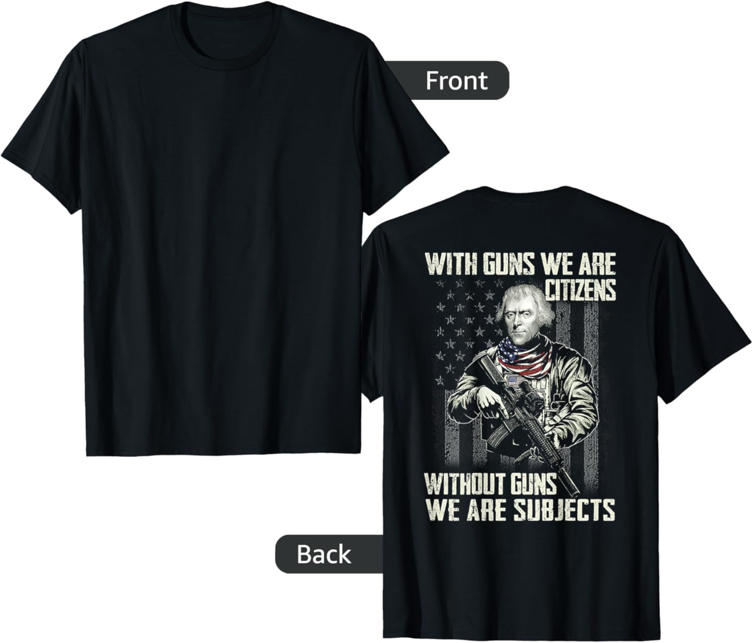 With Guns We Are Citizens Without Guns On Back