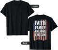 Faith Family Firearms Freedom Pro God Guns Usa On Back