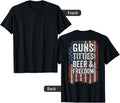 Guns Titties Beer Freedom Funny Usa Drinking On Back