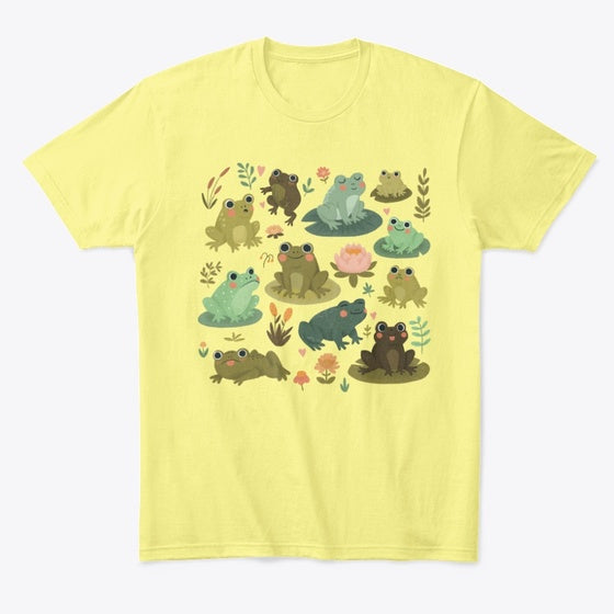 Froggies and Flowers | Premium Unisex T-Shirt, Trending Graphic Tee