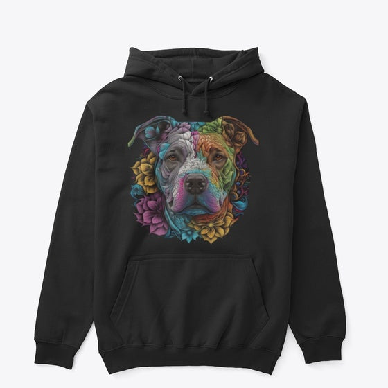 Flowers And Pit Bulls | Premium Unisex T-Shirt, Trending Graphic Tee