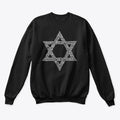 Star Of David Crewneck- Black