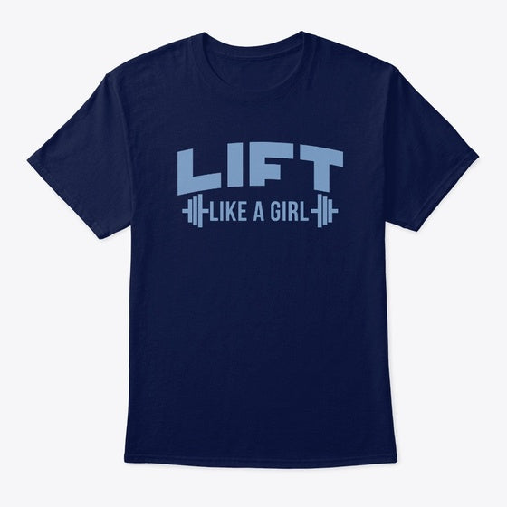 Lift Like A Girl Blue Barbell Logo