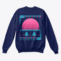 80S Vaporwave Ugly Christmas Sweater Tee