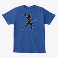 QB Football Youth T Black White Outline | Premium Unisex T-Shirt, Trending Graphic Tee