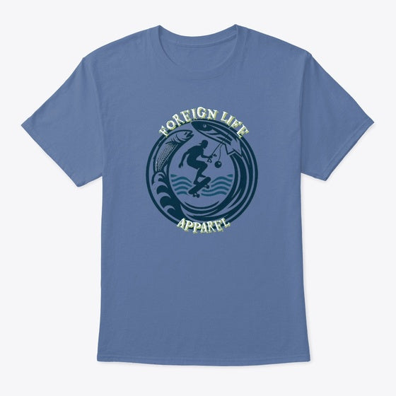 Foreign Life Skate and Fish | Anime Graphic T-Shirt for Men Women