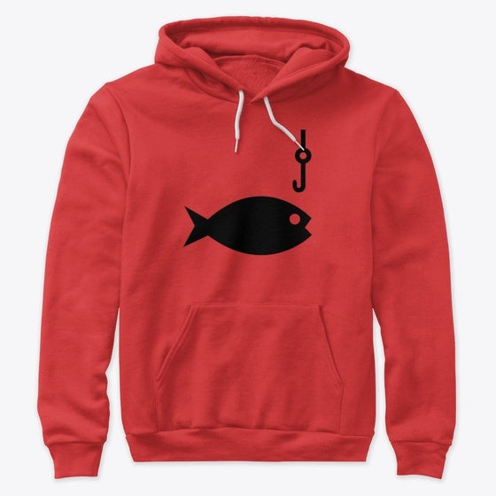 Premium Hoodie wblack Fishing Sign
