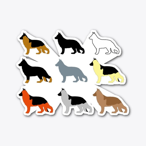 German Shepherd silhouettes | Premium Unisex T-Shirt, Trending Graphic Tee