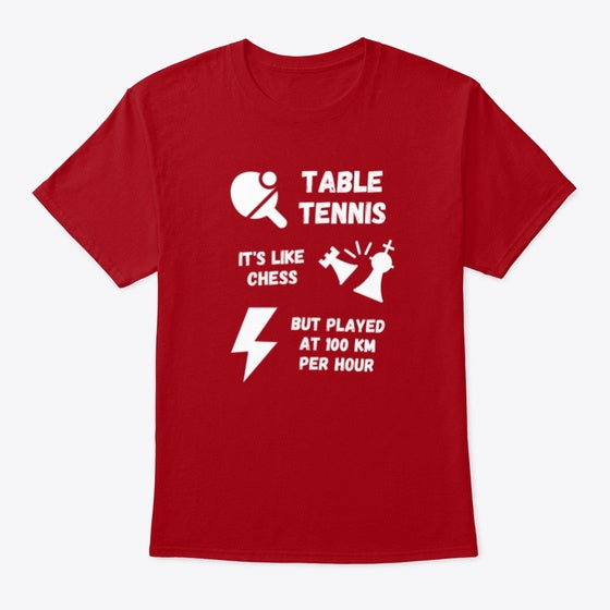 Table tennis it's like chess | Premium Unisex T-Shirt, Trending Graphic Tee