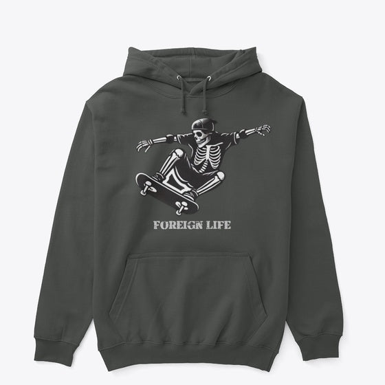 Foreign Life Skater Bones | Anime Graphic T-Shirt for Men Women