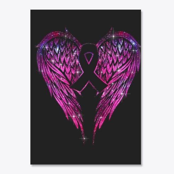 Breast Cancer Wings Bling Shiny