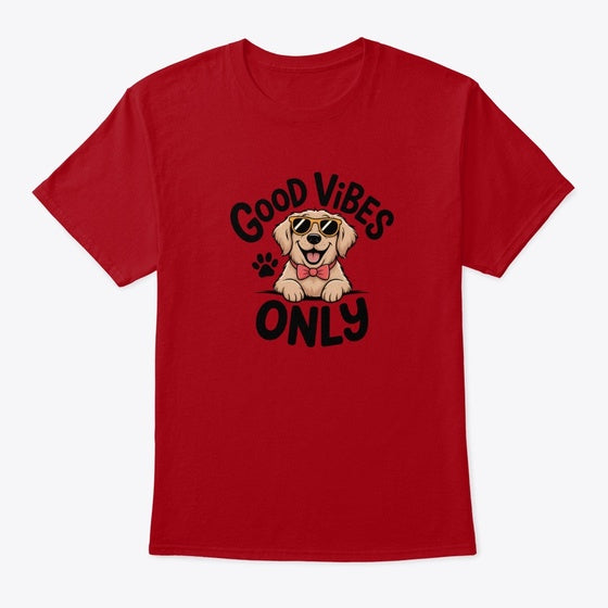 Good Vibes Only Dog | Premium Unisex T-Shirt, Trending Graphic Tee