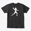 QB Football Youth T White Black Outline | Premium Unisex T-Shirt, Trending Graphic Tee