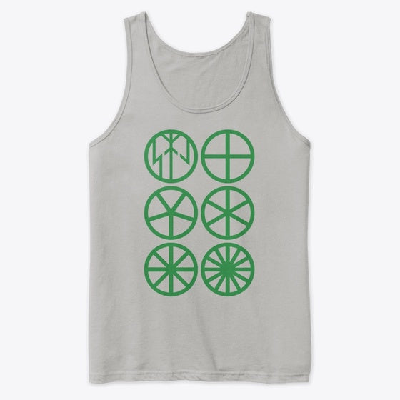 6 x Green Solar Wheel range | Premium Unisex T-Shirt, Trending Graphic Tee