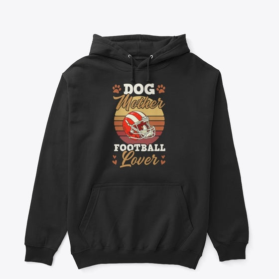 Dog Mother Football Lover | Premium Unisex T-Shirt, Trending Graphic Tee