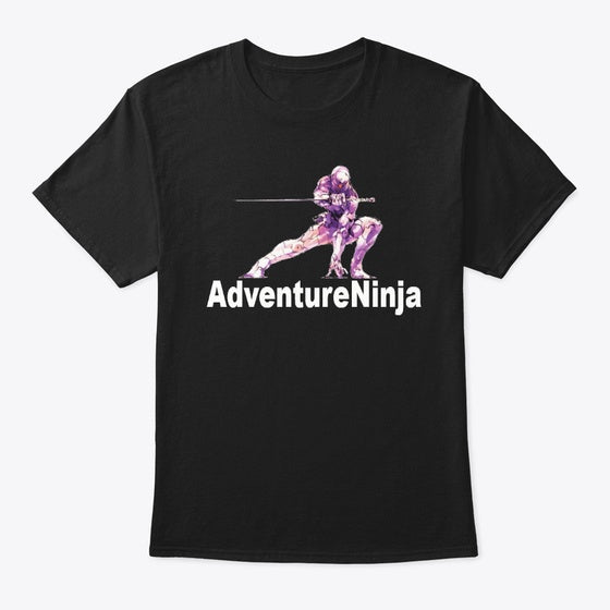 AdventureNinja Music Black Tee | Anime Graphic T-Shirt for Men Women