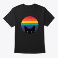 Peeking Cat In Rainbow Circle
