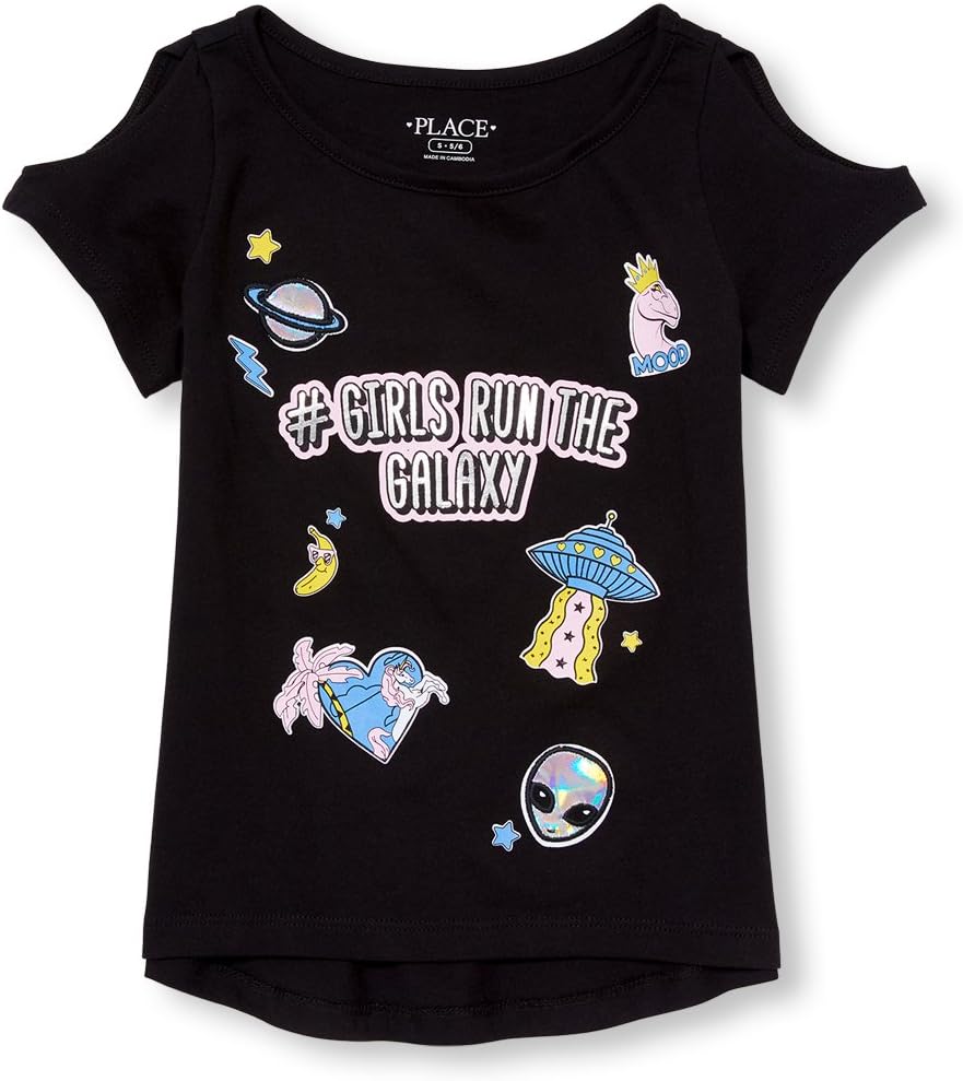 The Children's Place Girls' Short Sleeve Graphic Tees