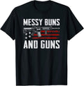 Messy Buns Guns Usa Ar15 Owner Funny Womens Gun