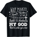 Vintage Way Maker Miracle Worker My God Christian Saying