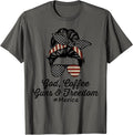 God Coffee Guns Freedom Usa Funny Womens Gun Owner