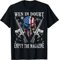 When In Doubt Empty Magazine Ar 15 Gun American Flag Women Men