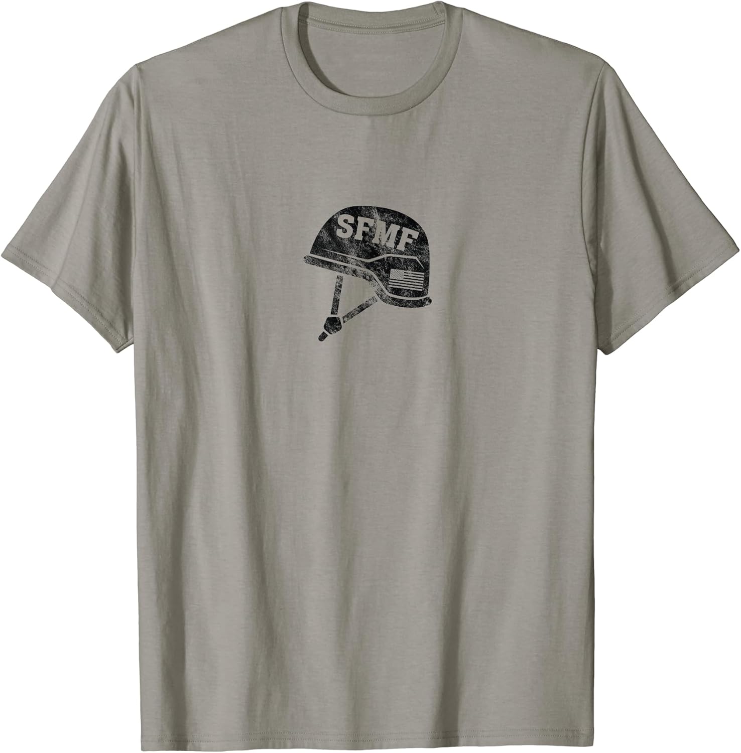 Sfmf Helmet T Shirt Usa Flag Military Weapon Gun America Tee T