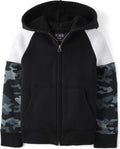 The Children's Place Boys' Long Sleeve, Sherpa Lined, Zip-Front Hoodie Sweatshirt