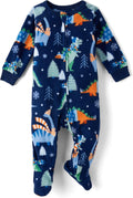 The Children's Place Baby Boys' and Toddler Fleece Long Sleeve Zip Front One Piece Footed Pajamas,Sleep & Play