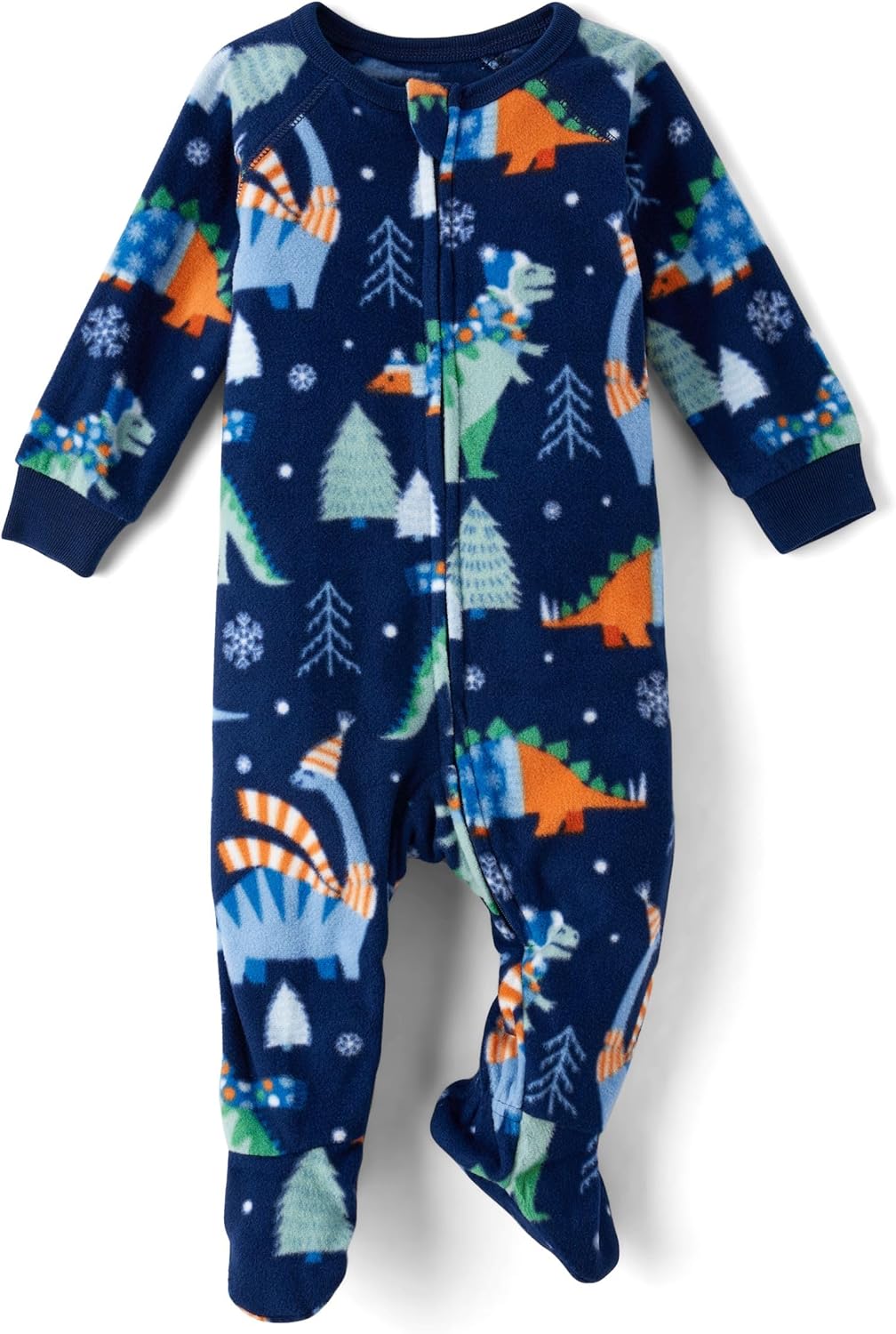 The Children's Place Baby Boys' and Toddler Fleece Long Sleeve Zip Front One Piece Footed Pajamas,Sleep & Play