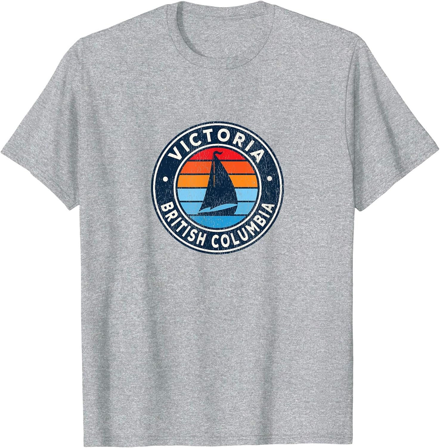 Victoria British Columbia Bc Vintage Sailboat Retro 70S