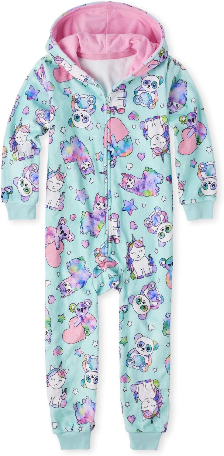 The Children's Place Boys' Fleece Zip Up Onesie Pajama