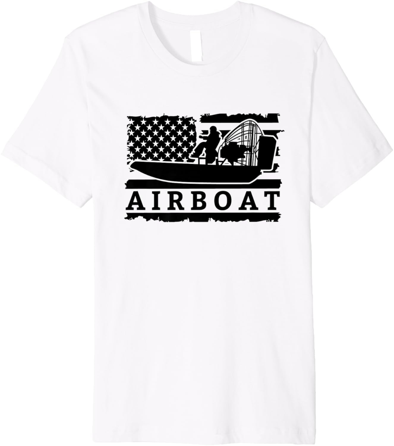 American Flag Usa Patriotic Airboat Airboating Fanboat