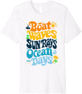 Cool Groovy Boat Waves Sun Rays Ocean Days