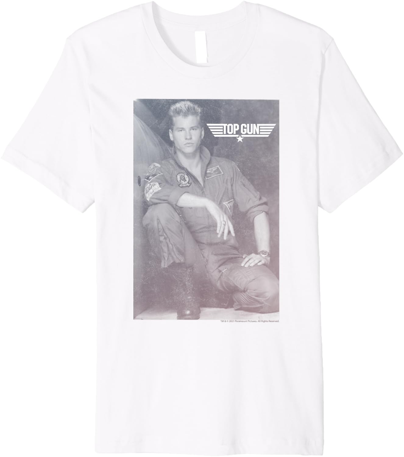 Top Gun Lt Tom Iceman Kazansky Black White Poster Premium